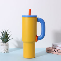 34oz Insulated Travel Tumbler with Straw