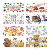 UV DTF Cup Wraps – 8 Sheets for 16oz Glass Cups, Decals & Craft Supplies (Butterfly C)