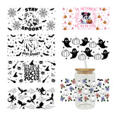 UV DTF Cup Wraps – 7 Sheets for 16oz Glass Cups, Decals & Craft Supplies (Halloween B)
