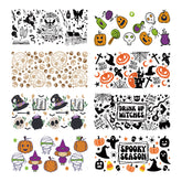 UV DTF Cup Wraps – 8 Sheets for 16oz Glass Cups, Decals & Craft Supplies (Halloween A)