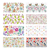 UV DTF Cup Wraps – 8 Sheets for 16oz Glass Cups, Decals & Craft Supplies (Flower C)