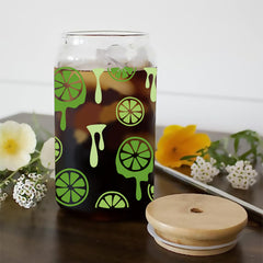 UV DTF Cup Wraps – 8 Sheets for 16oz Glass Cups, Decals & Craft Supplies (Fruit A)