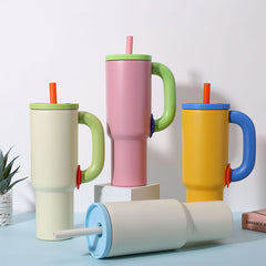 34oz Insulated Travel Tumbler with Straw