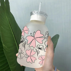 UV DTF Cup Wraps – 6 Sheets for 16oz Glass Cups, Decals & Craft Supplies (Flower B)