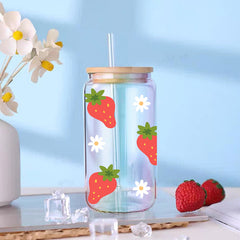 UV DTF Cup Wraps – 7 Sheets for 16oz Glass Cups, Decals & Craft Supplies (Fruit B)