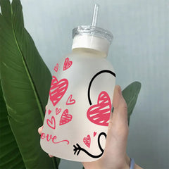 UV DTF Cup Wraps – 6 Sheets for 16oz Glass Cups, Decals & Craft Supplies (Heart)