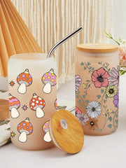 UV DTF Cup Wraps – 7 Sheets for 16oz Glass Cups, Decals & Craft Supplies (Flower A)