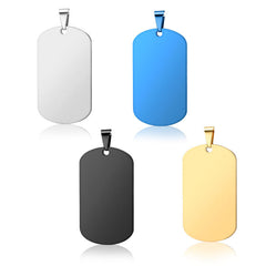 Stainless Steel Dog Tags – Engravable Necklace Pendant