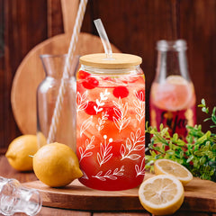 6 Packs Glass Straws and Brushes for 16oz/20oz Glass Cups