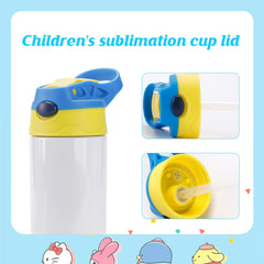 Lid for Kids Sublimation Tumbler Water Bottle Blanks Children Sublimation Cups