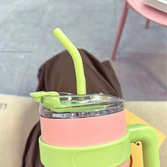 40oz Tumbler with Handle and Straw Lid