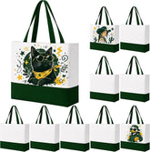 10 Pack Large Canvas Tote Bags Bulk for Daily Use Group Team - Green