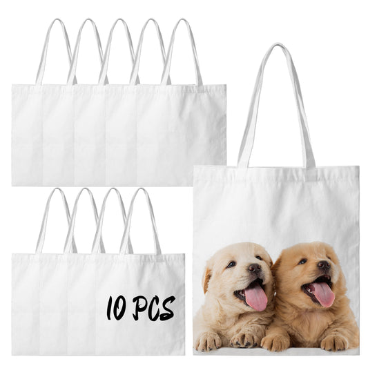 Sublimation Tote Bags Blanks Polyester Canvas Tote for DIY Crafting