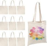 10 Pack Sublimation Tote Bags Blanks large 15 x 16 in with Long Handle