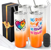 20 oz Sublimation Tumblers, 4 Pack Gradient Orange Straight Cups