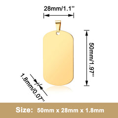 Stainless Steel Dog Tags – Engravable Necklace Pendant