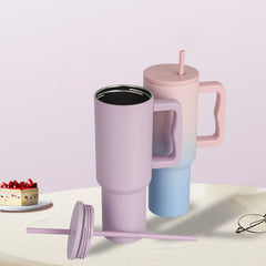 40 oz Insulated Tumblers with Handle, Lid and Straw - Designer Picks