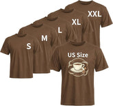 5PCS Unisex Sublimation Blank T-Shirts – Polyester Crew Neck Short Sleeve - Brown