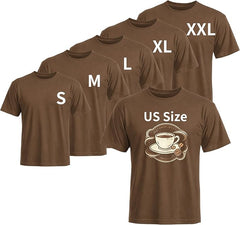 5PCS Unisex Sublimation Blank T-Shirts – Polyester Crew Neck Short Sleeve - Brown