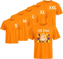 5PCS Unisex Sublimation Blank T-Shirts – Polyester Crew Neck Short Sleeve - Orange