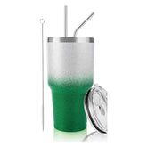 30 oz Green Glitter Stainless Steel Tumbler
