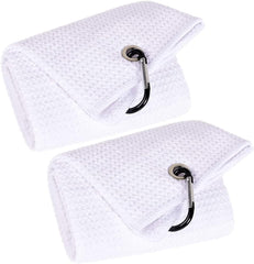 16x24 Sublimation Waffle Weave Microfiber Towels – Fold Golf Towels with Carabiner Clip