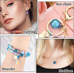 12 Pcs Silicone Resin Bead Molds with Holes for Jewelry Making