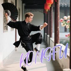 Joyclub 2 Pack Large Clapping Fans - Black+White