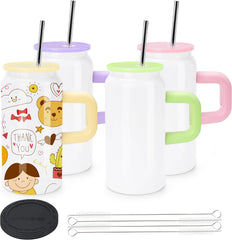 4 Pack 16oz Kids Sublimation Tumblers Blanks with Handle