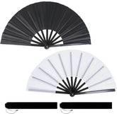 Joyclub 2 Pack Large Clapping Fans - Black+White