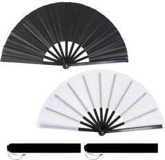 Joyclub 2 Pack Large Clapping Fans - Black+White