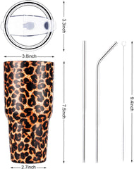 30 oz Leopard Stainless Steel Tumbler