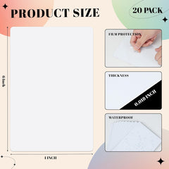 20 Pieces Sublimation Aluminum Photo Blanks 4x6 Inch