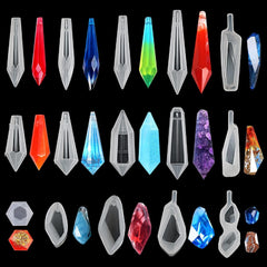 15 Pcs Crystal Resin Molds for Pendants & Necklaces