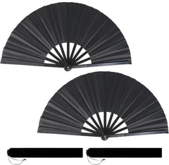 Joyclub 2 Pack Large Clapping Fans - Black