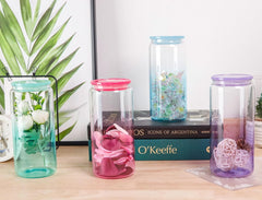 20 oz Glass Cups with Acrylic Lids (Gradient Color Bottom)