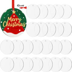 3" Clear Acrylic Ornament Blanks – Round Christmas Ornaments