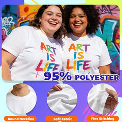 10 Pack Sublimation T-Shirts Bulk – Unisex White Polyester for Heat Transfer - XXXL