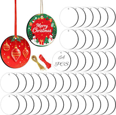 3" Sublimation MDF Ornament Blanks – Round Double-Sided Christmas Ornaments