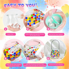 DIY Mosaic Candle Holder Kit with Handle