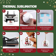 3" Sublimation MDF Ornament Blanks – Round Double-Sided Christmas Ornaments