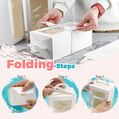 8 Pack White Gift Boxes with Ribbon for 40oz Tumblers with Handle