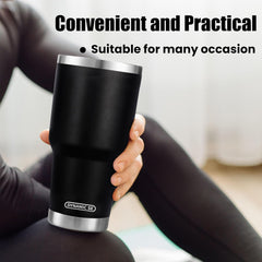 30 oz Black Stainless Steel Tumbler