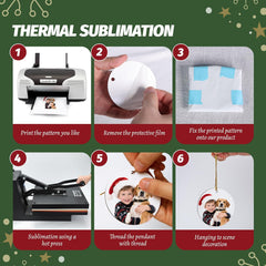 3" Sublimation MDF Ornament Blanks – Round Double-Sided Christmas Ornaments