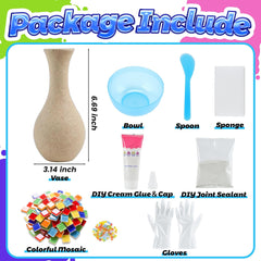 DIY Mosaic Vase Kit for Adults and Kids