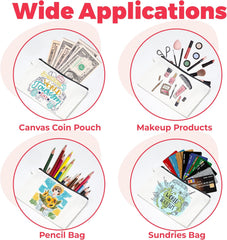 10 Pack Sublimation Makeup Bags Blanks