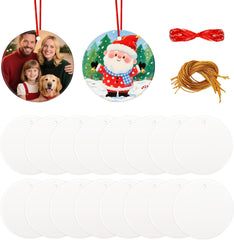 3" Sublimation Ceramic Ornament Blanks – Round White Ornaments