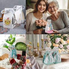 24 Pack White Gift Boxes with Ribbon for 11oz Sublimation Mugs Blanks