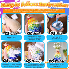 DIY Mosaic Flower Vase Kit