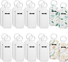 20 Pack Sublimation Chapstick Holder Keychains